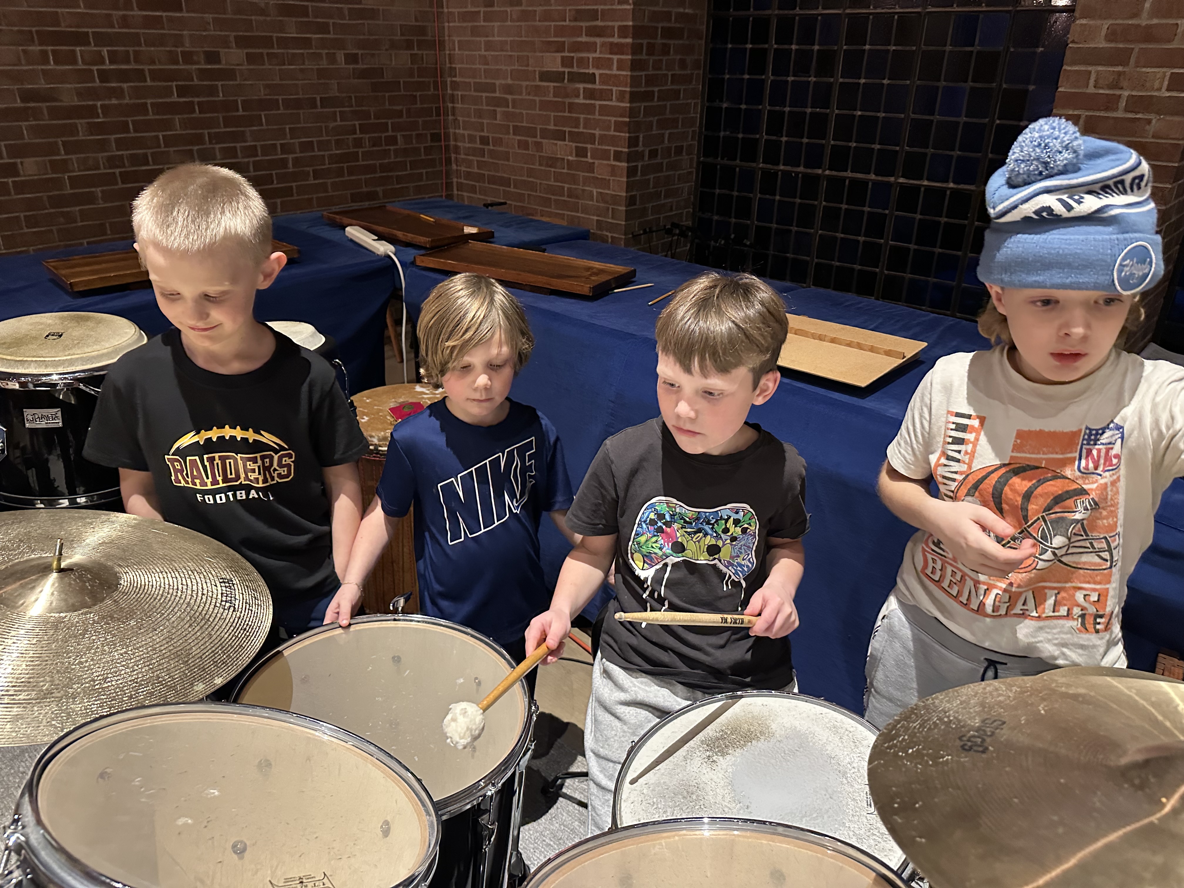 Kids on drums