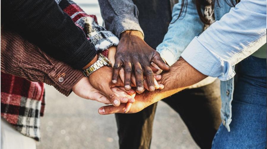 hands on top of each other