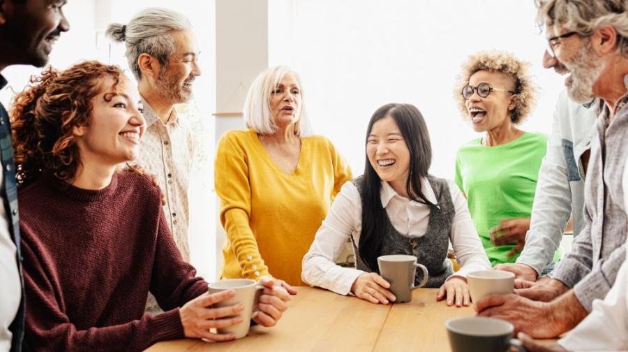 group of people around a table