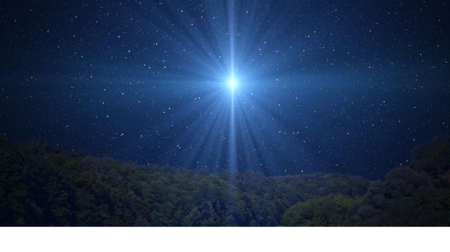 bright star in night sky