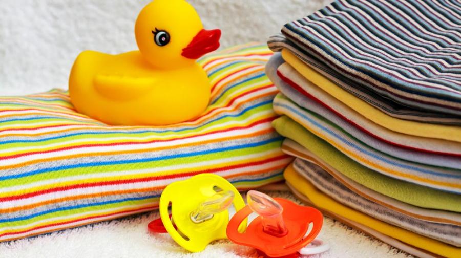 rubber duck on baby receiving blankets