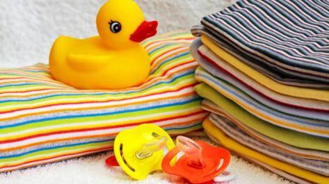rubber duck on baby receiving blankets