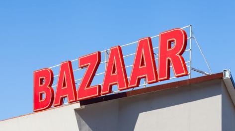 sign spelling BAZAAR